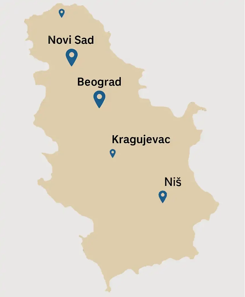 mapa srbije sa cenama krecenja